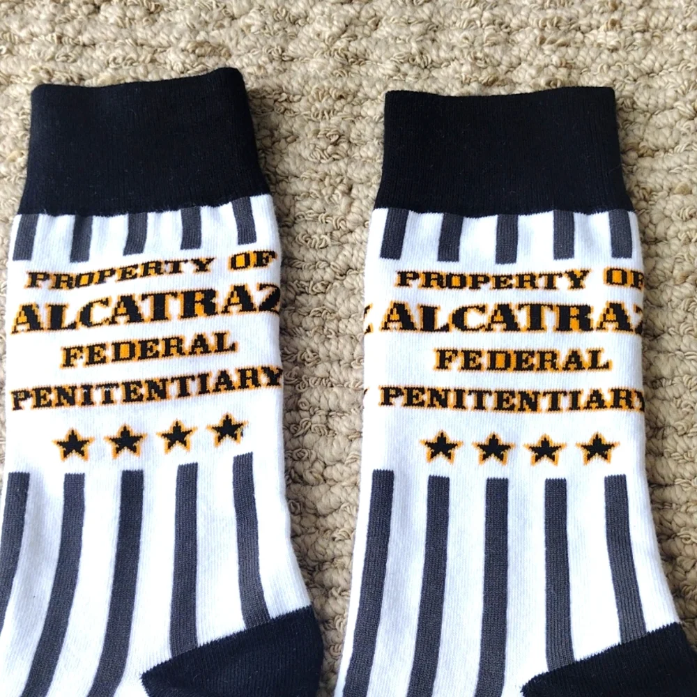 Property of Alcatraz Federal Penitentiary socks - Picture 3 of 7
